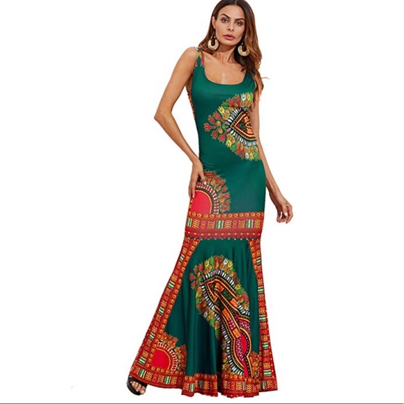 Mermaid Tail Bodycon Maxy Dress - Picture 3 of 5